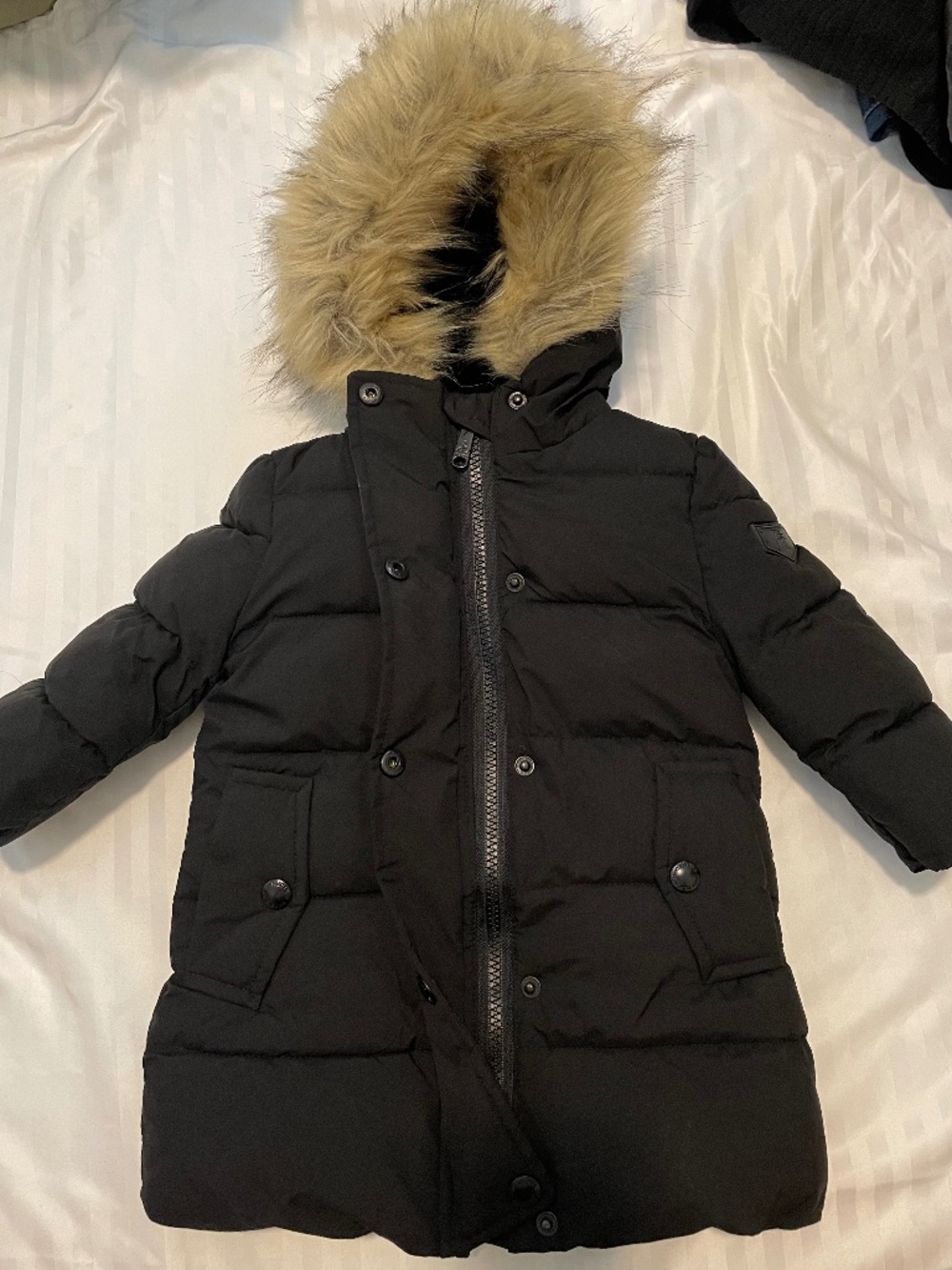 Black long coat toddlers